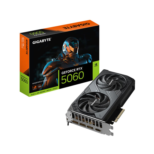 Gigabyte GeForce RTX™ 5060 WINDFORCE OC 8G, 2512 MHz, CUDA 3840, 28 Gbps. GDDR7, 128 bit, PCI-E 5...