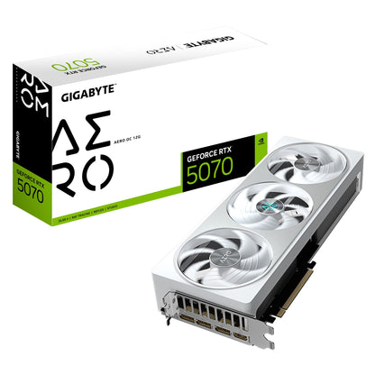 Gigabyte GeForce RTX™ 5070 AERO OC 12G, 2625 MHz, CUDA  6144, 128 Gbps, GDDR7,192 bit, PCI-E 5.0,...