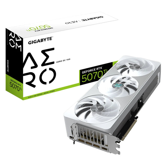Gigabyte GeForce RTX™ 5070 Ti AERO OC 16G, 2588 MHz, CUDA 8960, 28 Gbps, GDDR7, 256 bit, PCI-E 5....