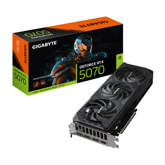 Gigabyte GeForce RTX 5070 WINDFORCE OC SFF 12G, 2542 MHz, CUDA  6144, 28 Gbps, GDDR7, 192 bit, PC...
