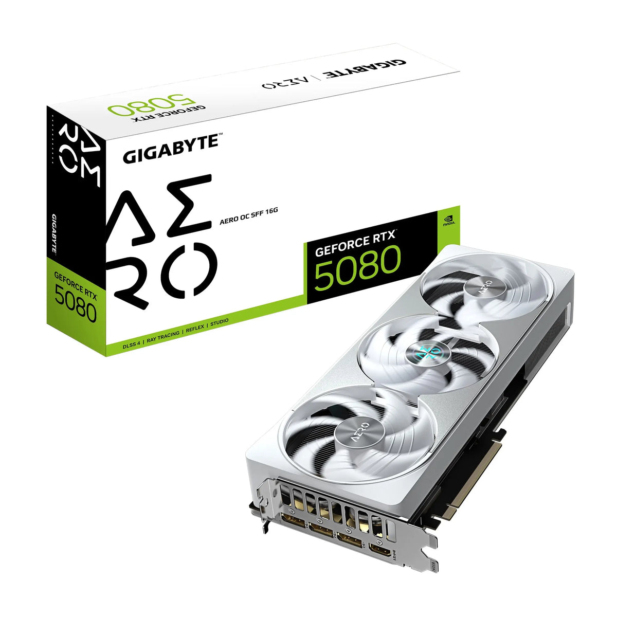 Gigabyte GeForce RTX™ 5080 AERO OC SFF 16G, 2730 MHz, CUDA 10752, 30 Gbps, GDDR7, 256 bit, PCI-E...
