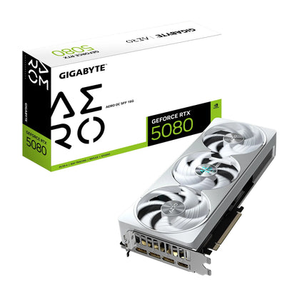 Gigabyte GeForce RTX™ 5080 AERO OC SFF 16G, 2730 MHz, CUDA 10752, 30 Gbps, GDDR7, 256 bit, PCI-E...