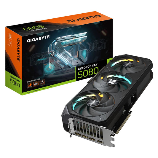 Gigabyte GeForce RTX™ 5080 GAMING OC 16G, 2730 MHz, CUDA 10752, 30 Gbps, GDDR7, 256 bit, PCI-E 5....