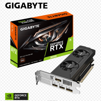 Gigabyte GeForce RTX™ 3050 OC Low Profile 6G, 1477 MHz, CUDA 2304, 14000 MHZ, GDDR6, 96 bit, PCI...