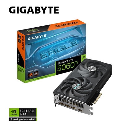 Gigabyte GeForce RTX™ 5060 Ti EAGLE OC 8G, 2617 MHz, CUDA TBD, 28 Gbps, GDDR7, 128 bit, PCI-E 5.0...