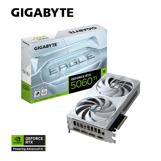 Gigabyte GeForce RTX™ 5060 Ti EAGLE OC ICE 8G, 2617 MHz, 28 Gbps, GDDR7, 128 bit, PCI-E 5.0, ATX,...