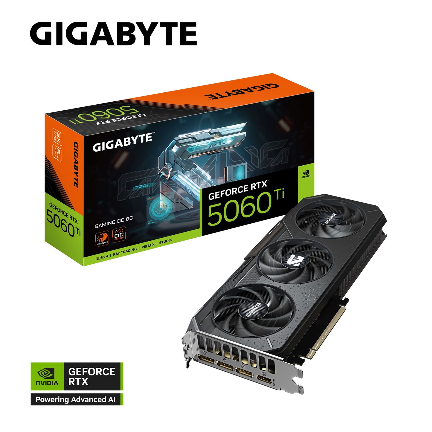 Gigabyte GeForce RTX™ 5060 Ti GAMING OC 8G, 2647 MHz, CUDA TBD, 28 Gbps, GDDR7, 128 bit, PCI-E 5....