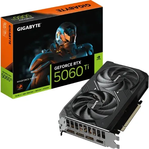 Gigabyte GeForce RTX™ 5060 Ti WINDFORCE MAX OC 8G, 2587 MHz, CUDA 4608, 28 Gbps, GDDR7, 128 bit,...