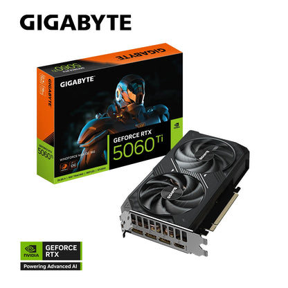 Gigabyte GeForce RTX™5060 Ti WINDFORCE MAX OC 16G, 2587 MHz, CUDA 4608, 28 Gbps, GDDR7, 128 bit,...
