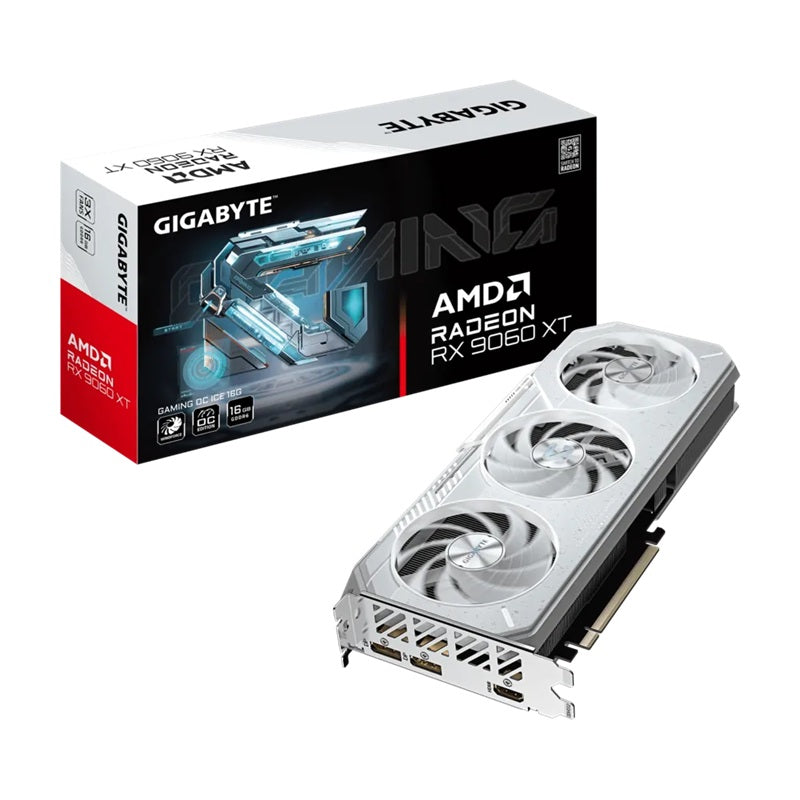 Gigabyte Radeon RX 9060 XT GAMING OC ICE 16G, GDDR6, 3320MHz boost, 2780MHz, 2048 cores, PCIe 5.0...