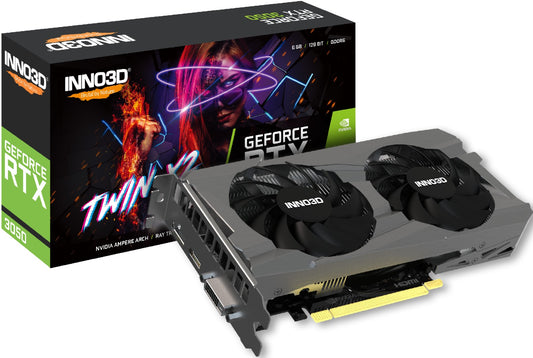 INNO3D nVidia GeForce RTX 3050 6GB TWOM X2 V2 GDDR6, 1470MHz Boost Clock, RAM 14Gbps, 1xDP, 1xHDM...