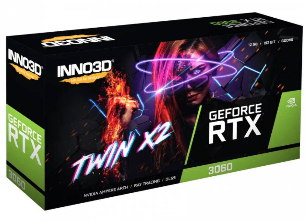 INNO3D nVidia GeForce RTX 3060 TWIN X2 12G GDDR6, 1777MHz Boost Clock, RAM 15Gbps, 3xDP. 1xHDMI,... - Image 3