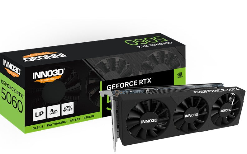 INNO3D nVidia GeForce RTX 5060 LP 8GB GDDR7, 2497MHz Boost Clock, RAM 28Gbps, 3xDP, 1xHDMI 178x69...