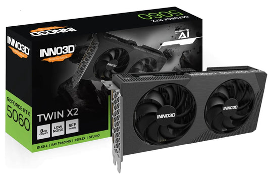 INNO3D nVidia GeForce RTX 5060 TWIN X2 8GB GDDR7, 2497MHz Boost Clock, RAM 28Gbps, 3xDP, 1xHDMI 2...