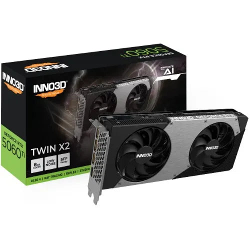 INNO3D nVidia GeForce RTX 5060 Ti TWIN X2 8GB GDDR7,  2572MHz Boost Clock, RAM 28Gbps, 3xDP, 1xHD...