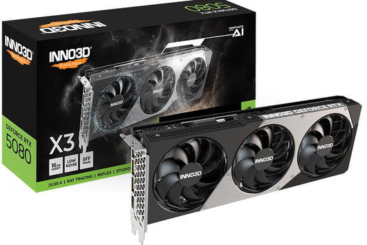 INNO3D nVidia GeForce RTX 5080 X3 16GB GDDR7 2617 MHz Boost Clock, RAM 30 Gbps, 3x DP, 1xHDMI 300...