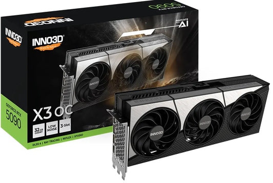 INNO3D nVidia GeForce RTX 5090 X3 OC 32GB GDDR7 2452MHz Boost Clock, RAM 28Gbps, 3x DP, 1xHDMI 33...