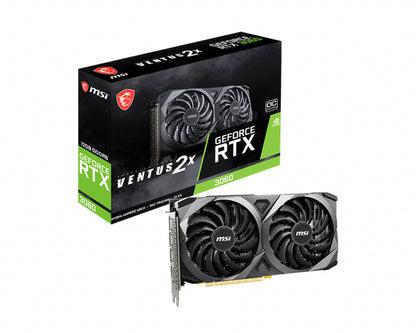 MSI nVidia GeForce RTX 3060 VENTUS 2X OC 12GB Video Card, PCI-e 4.0, GDDR6, 1807 MHz Boost Clock,...
