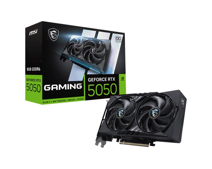 MSI nVidia GeForce RTX 5050 8G GAMING OC, Boost: 22632 MHz, CUDA 2560 Units, 8GB GDDR6, HDMI™ x 1...