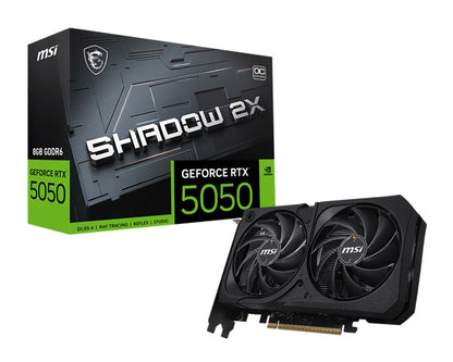 MSI nVidia GeForce RTX 5050 8G SHADOW 2X OC, Boost: 2602 MHz, CUDA 2560 Units, 8GB GDDR6, HDMI™ x...