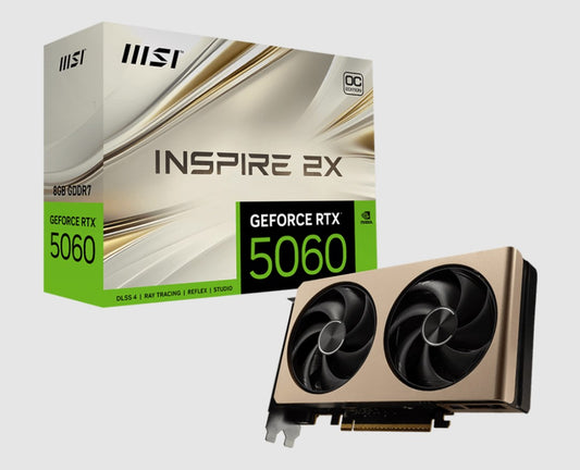 MSI nVidia GeForce RTX 5060 8G INSPIRE 2X OC, PCI Express® Gen 5 x16, Boost: 2535 MHz, CUDA 3840...