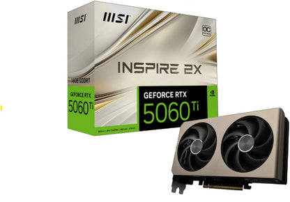 MSI nVidia GeForce RTX™ 5060 Ti 16G INSPIRE 2X OC, PCI Express® Gen 5 x16, Boost: 2617 MHz, CUDA...