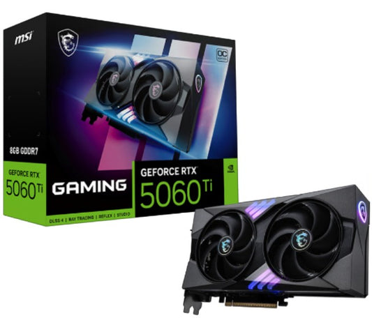 MSI nVidia GeForce RTX™ 5060 Ti 8G GAMING OC ,  PCI Express® Gen 5 x16, Boost: 2647 MHz, CUDA 460...