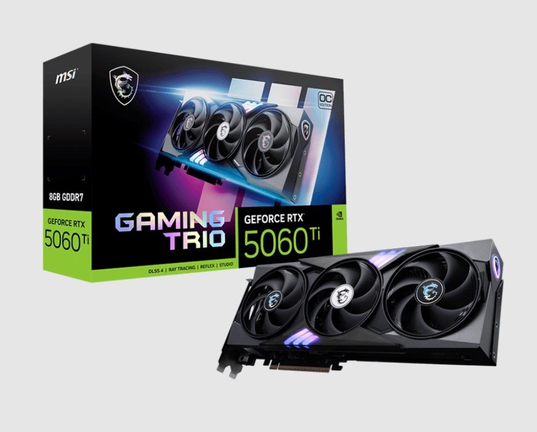 MSI nVidia GeForce RTX™ 5060 Ti 8G GAMING TRIO OC, PCI Express® Gen 5 x 16, Boost: 2647 MHz, CUDA...
