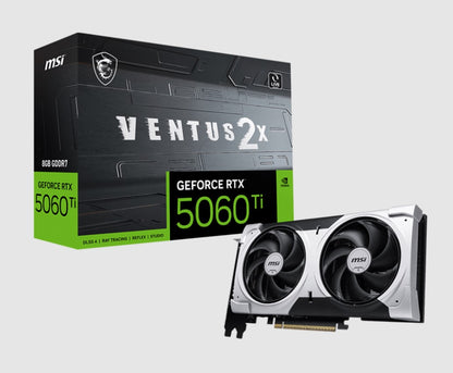MSI nVidia GeForce RTX™ 5060 Ti 8G VENTUS 2X PLUS, PCI Express® Gen 5 x16 (uses x8), Boost: 2572...