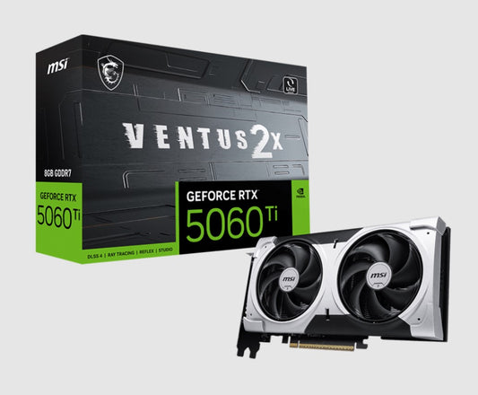 MSI nVidia GeForce RTX™ 5060 Ti 8G VENTUS 2X PLUS, PCI Express® Gen 5 x16 (uses x8), Boost: 2572...