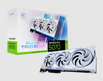 MSI nVidia GeForce RTX™ 5070 12G GAMING TRIO OC WHITE,PCI Express® Gen 5, Boost: 2610 MHz, CUDA 6...