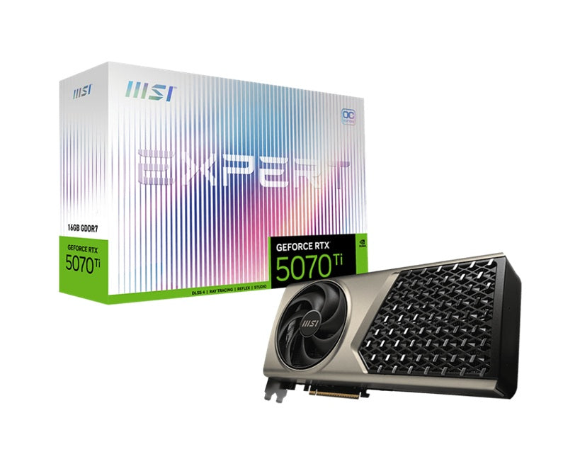 MSI nVidia GeForce RTX 5070 Ti 16G EXPERT OC, PCI Express® Gen 5, Boost: 2482 MHz, CUDA 8960 Unit...