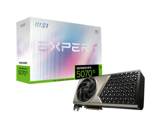 MSI nVidia GeForce RTX 5070 Ti 16G EXPERT OC, PCI Express® Gen 5, Boost: 2482 MHz, CUDA 8960 Unit...