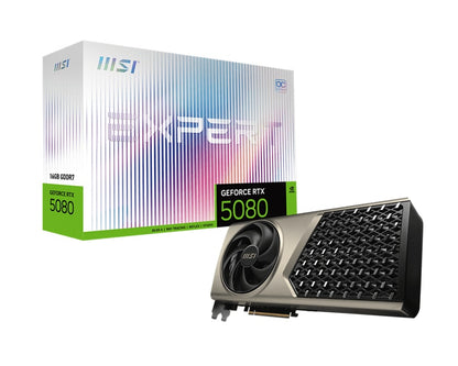 MSI nVidia GeForce RTX 5080 16G EXPERT OC, Boost: 2640 MHz, CUDA 10752 Units, 16GB GDDR7, HDMI™ x...
