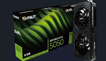 PALIT RTX5050 DUAL 8GB GDDR6 128bit 3-DP HDMI NE65050019P1-GB2070D - Video/Graphics Cards