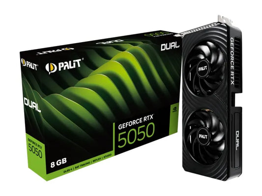 PALIT RTX5050 DUAL 8GB GDDR6 128bit 3-DP HDMI NE65050019P1-GB2070D - Video/Graphics Cards