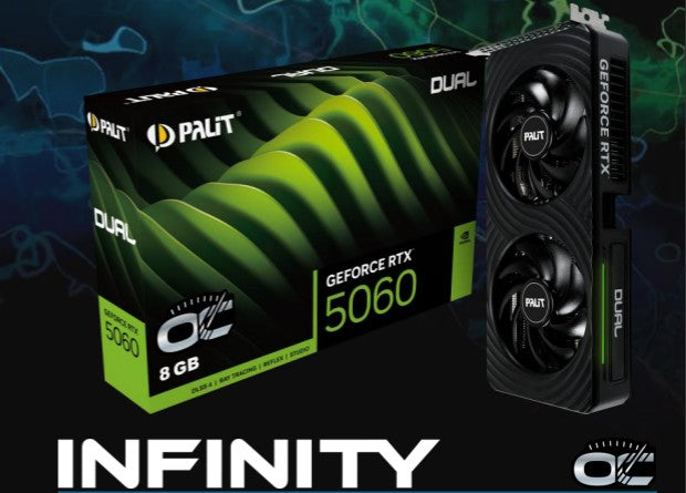 PALIT RTX5060 INFINITY 2 OC 8G GDDR7 128bit 28 Gbps 2280 MHz NE75060V19P1-GB2063L - Video/Graphic...
