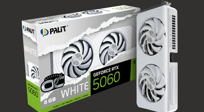 PALIT RTX5060 WHITE OC 8GB GDDR7 128bit 3-DP HDMI NE75060U19P1-GB2063M - Video/Graphics Cards