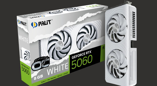 PALIT RTX5060 WHITE OC 8GB GDDR7 128bit 3-DP HDMI NE75060U19P1-GB2063M - Video/Graphics Cards