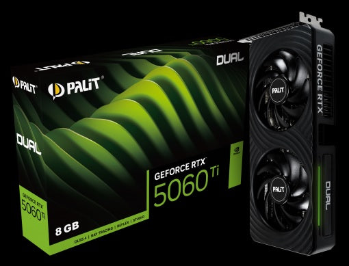 PALIT RTX5060Ti DUAL 8G GDDR7 128bit 3-DP HDMI NE7506T019P1-GB2062D - Video/Graphics Cards