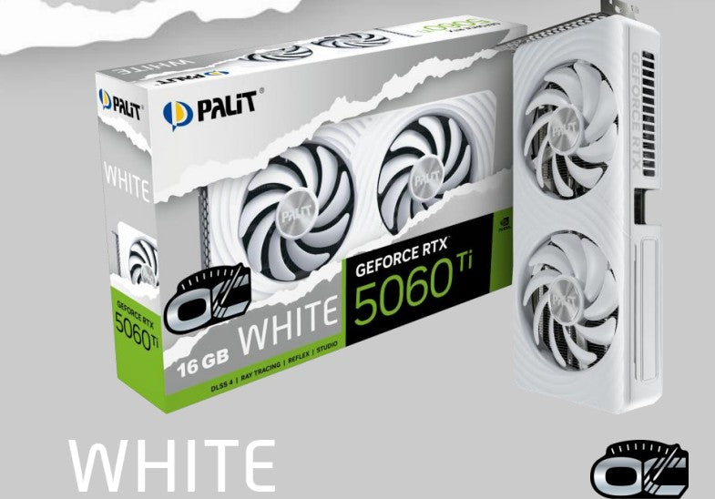 PALIT RTX5060Ti WHITE OC 16GB GDDR7 128bit 3-DP HDMI NE7506TU19T1-GB2061M - Video/Graphics Cards
