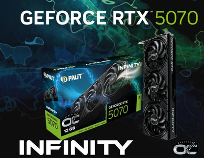 PALIT RTX5070 INFINITY 3 OC 12GB GDDR7 192bit 3-DP HDMI NE75070S19K9-GB2050S - Video/Graphics Cards