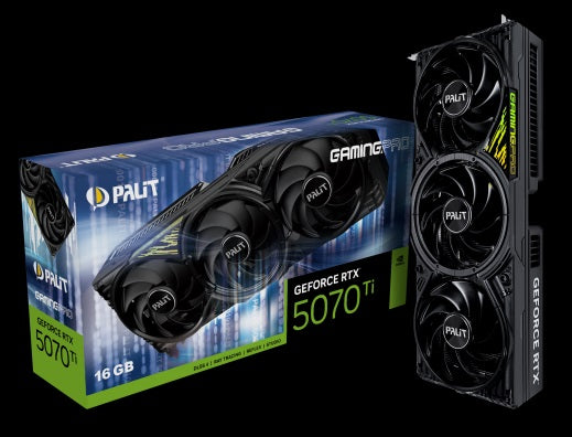 PALIT RTX5070Ti GAMINGPRO 16GB GDDR7 256bit 3-DP HDMI V1 NE7507T019T2-GB2031Y - Video/Graphics Cards