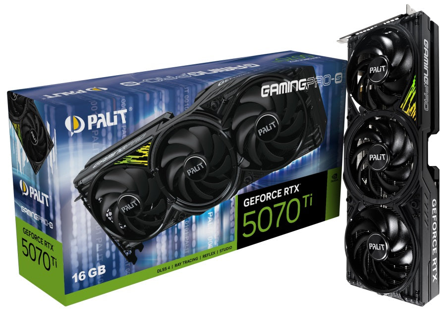 PALIT RTX5070Ti GAMINGPRO-S 16GB GDDR7 256bit 3-DP HDMI NE7507T019T2-GB2031U - Video/Graphics Cards