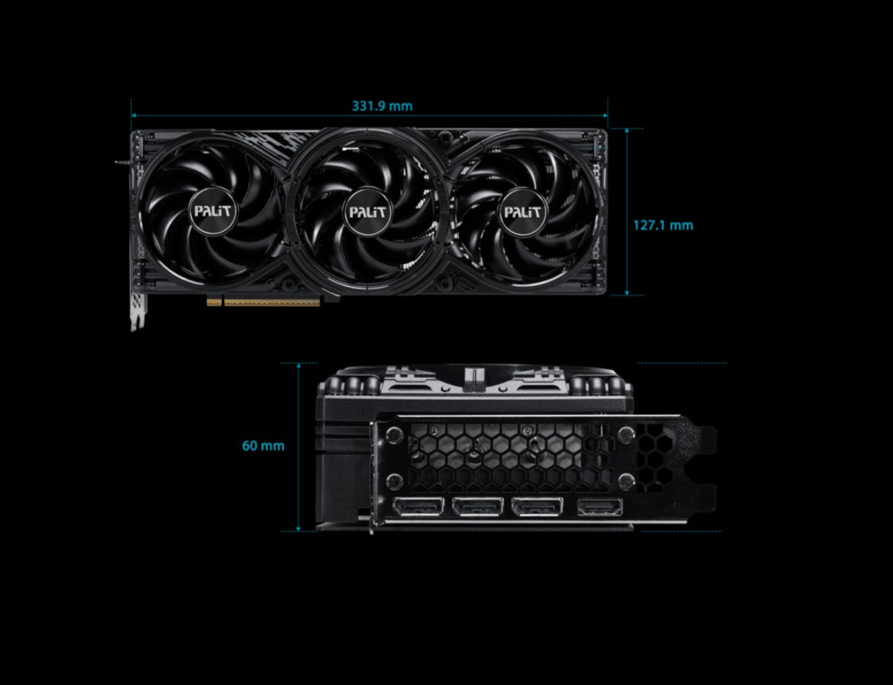 PALIT RTX5080 GAMINGPRO 16GB GDDR7 256bit 3-DP HDMI PCI-E 5.0 4K 3 slot Recommended System Power... - Image 2