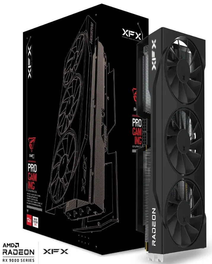 XFX Swift AMD Radeon RX 9070GRE Triple Fan Gaming Edition with 12GB GDDR6 HDMI 3xDP, AMD RDNA™ 4...