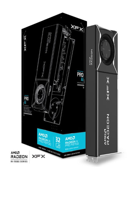 XFX AMD Radeon AI Pro R9700 Blower 32GB GDDR6 4xDP, AMD RDNA™ 4 (RX-97XPROAIY) - Video/Graphics C...