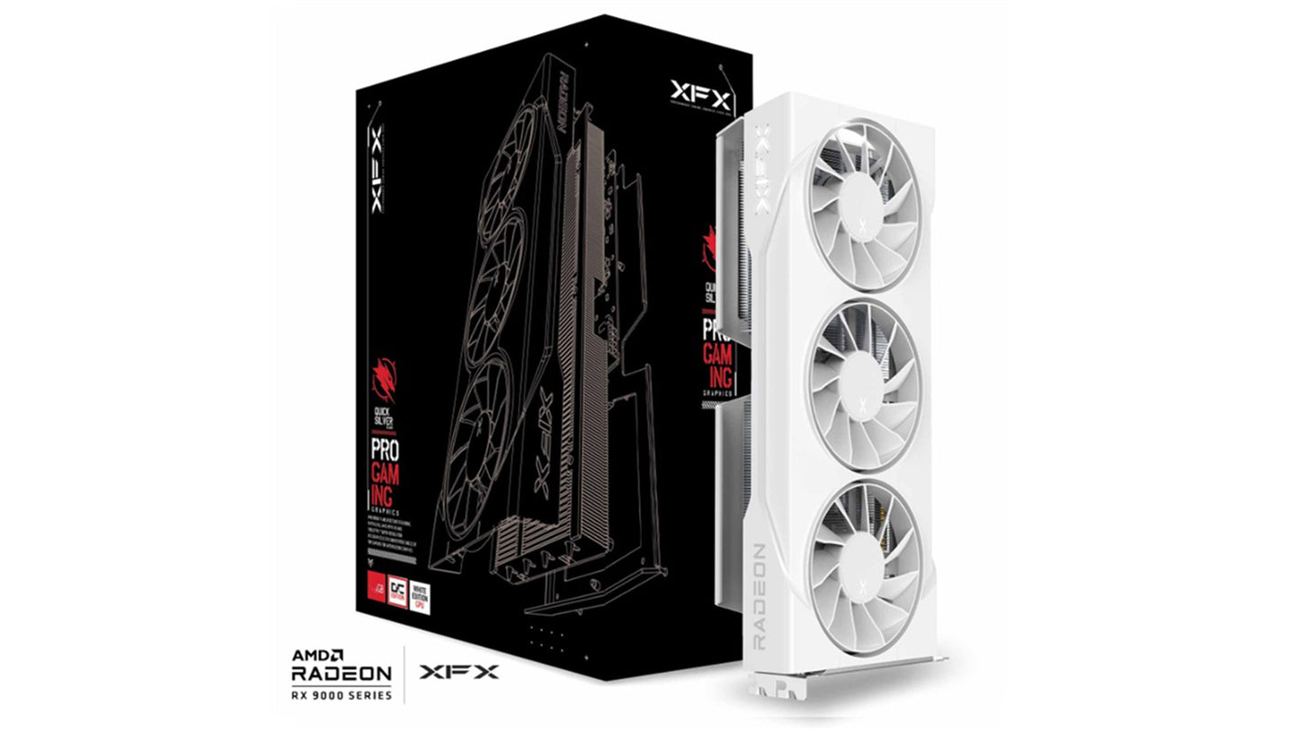XFX Swift AMD Radeon RX 9060XT OC White Triple Fan Gaming Edition with 16GB GDDR6 HDMI 2xDP, AMD...