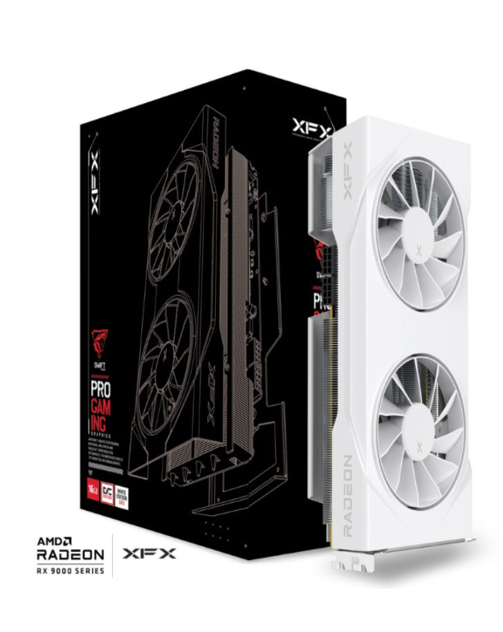 XFX Swift AMD Radeon RX 9070 OC White Dual Fan Gaming Edition with 16GB GDDR6 HDMI 3xDP, AMD RDNA...