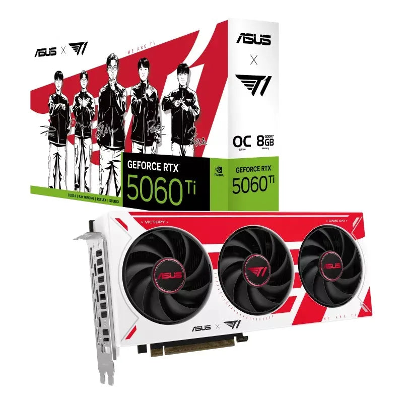 ASUS nVidia T1 GeForce RTX™ 5060 Ti 8GB GDDR7 OC Edition, 759 TOPs, 4608 CUDA, 28Gbps, 128-bit, P...